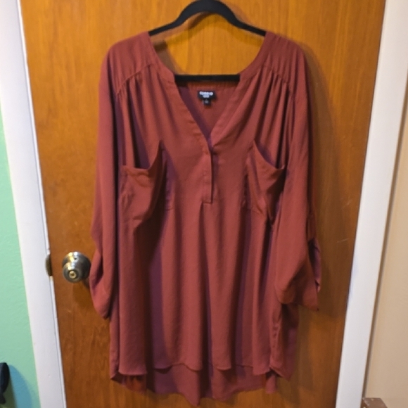 Torrid Red Relaxed Tunic 6 - Picture 1 of 2